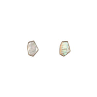 Irregular Shaped Pearl Coloured Stud Earrings - link has visual effect only