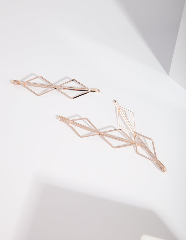 Rose Gold Geometric Pin 3 Pack