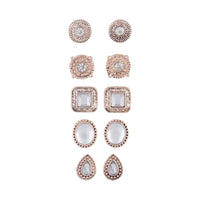 Rose Gold Art Deco Clip-On Earring 5 Pack - link has visual effect only