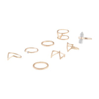 Gold Triangle Shard Ring 8 Pack - link has visual effect only