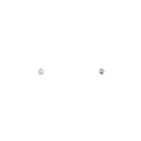 Rhodium Tiny Diamante Stud Earrings - link has visual effect only