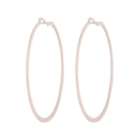 Rose Gold Flat Edged Hoop Earrings - link has visual effect only
