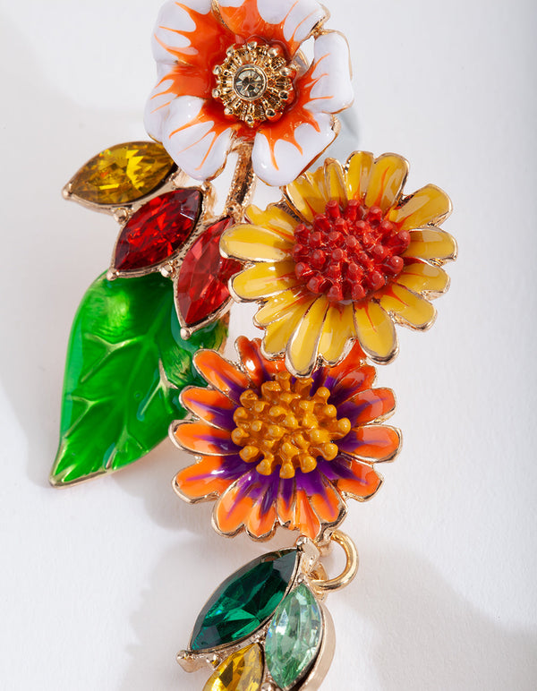 Multi Fruit Flower Earrings