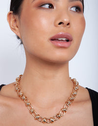 Gouden dikke schakelketting - link has visual effect only