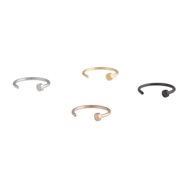 Mixed Metal Mini Nail Nose Ring 4 Pack
