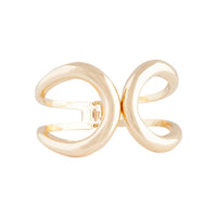 Polished Gold Open Loop Clamp Bangle - link has visual effect only