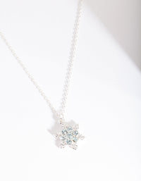 Silver Diamante Snowflake Necklace - link has visual effect only