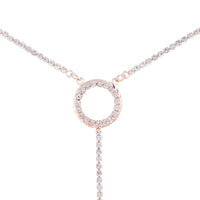 Rose Gold Circle Cup Chain Y Neck Choker - link has visual effect only