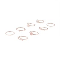 Rose Gold Fine Embellished Ring Pack - link has visual effect only
