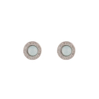 Blue Etched Stone Round Earrings - link has visual effect only