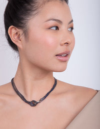 Blue Gold Knot Chain Necklace - link has visual effect only