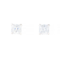 Sterling Silver Square Cz Stud - link has visual effect only