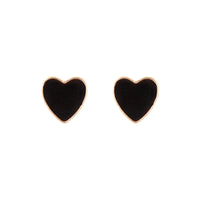 Gold Enamel Heart Stud Earrings - link has visual effect only