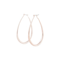 Rose Gold Rounded Teardrop Hoop - link has visual effect only