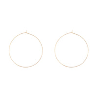 Gold 9mm Wire Hook Hoop Earrings - link has visual effect only