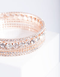Rosegouden armband met meerdere diamanten - link has visual effect only