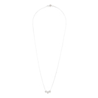 Sterling Silver Diamante Bead Trio Necklace - link has visual effect only