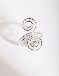 Silver Double End Swirl Ring - link has visual effect only