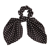 Black White Polka Dot Print Scrunchie Bow - link has visual effect only