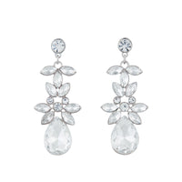 Stud And Marquise Shape Diamante Drop Earrings - link has visual effect only