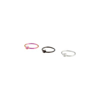 Dark Multi Coated Metal Upper Hoop Earrings - link has visual effect only