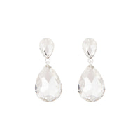 Faceted Silver Teardrop Earrings - link has visual effect only