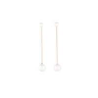 Rose Gold Snake Pearl Drop Earrings - link has visual effect only