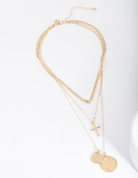 Gold Multi Charm Layered Necklace - link has visual effect only