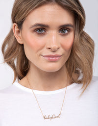 Gold "Baby Girl" Charm Necklace - link has visual effect only