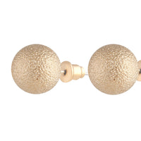 Gold Tone Textured Stud Earrings - link has visual effect only