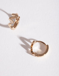 Silver Zig Zag Huggie Earrings - link has visual effect only
