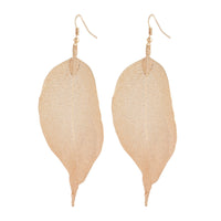 Gold Natural Leaf Earrings - link has visual effect only