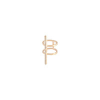 Gold Diamante Bar Ring - link has visual effect only