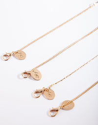 Leaf Gold Bracelet & Anklet 4 Pack - link has visual effect only