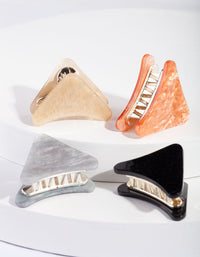 Neutral Acrylic Mini Hair Clip 4 Pack - link has visual effect only