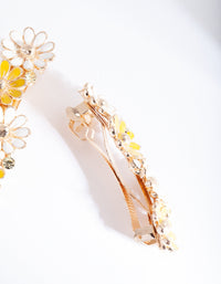 Gold Yellow Daisy Hair Clip 2 Pack - link has visual effect only