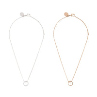 Tear and Share Silver Gold Circle Necklace Pack - link has visual effect only