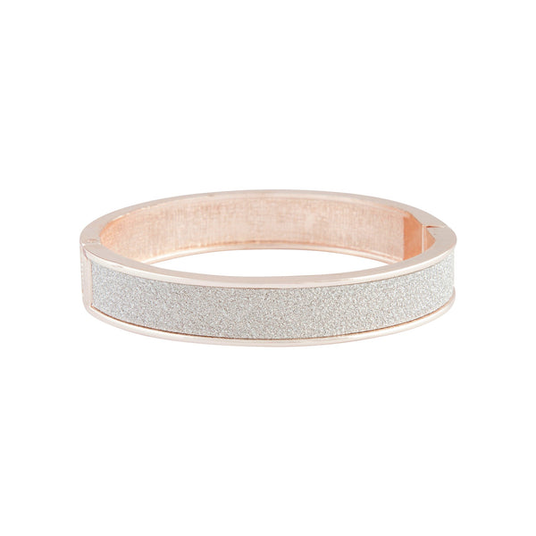 Rose Gold Glitter Clamp Bangle