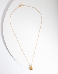 Gold Plated Sterling Silver Padlock Necklace - link has visual effect only