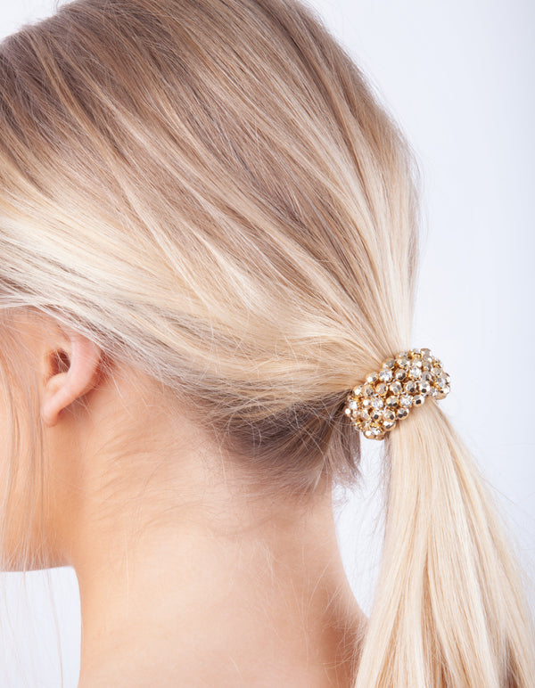 Gold Disco Ball Hair Tie