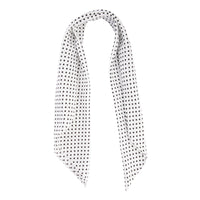 White Black Dot Square Bandana Hair Scarf - link has visual effect only