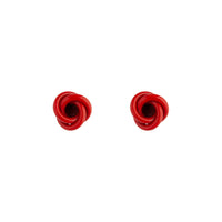 Red Classic Knot Stud Earrings - link has visual effect only