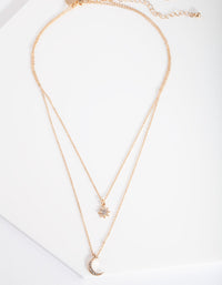 Gold Diamante Celestial Layer Necklace - link has visual effect only