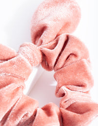 Pink Velvet Bow Scrunchie - link has visual effect only