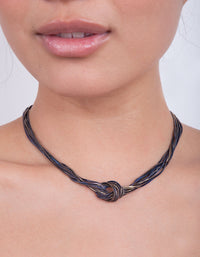 Blue Gold Knot Chain Necklace - link has visual effect only