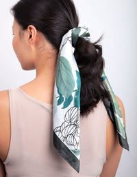 Green Tropical Leaf Bandana Hair Scarf - link has visual effect only