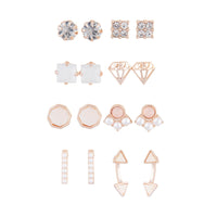 Rose Gold Multi Shape 8 Pack Stud Earring - link has visual effect only