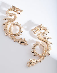Gold Spiked Dragon Earrings - link has visual effect only