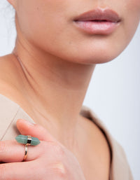 Gold Jade Semi-Precious Shard Ring - link has visual effect only