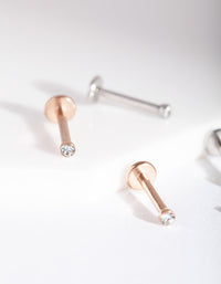 Mixed Metal Flat Back Earring Pack - link has visual effect only